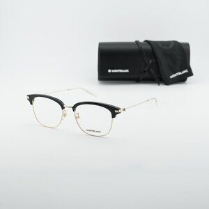 Montblanc MB0141OK 002 Square Eyeglasses – Black/Gold 53mm